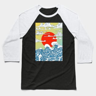 Japanese Waves Baseball T-Shirt